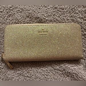 Kate Spade Shimmering Gold Zip Wallet